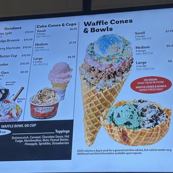 Bruster's Real Ice Cream - Bruster's menu - Ice Cream & Frozen Yogurt Near Me - Chino, California