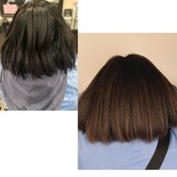 My hair was dark, it looks healthy and love the color My hair was dark, it looks healthy and love the color