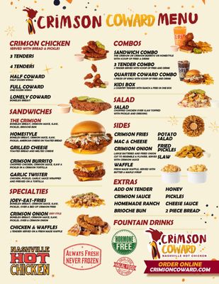 Menu photo 1 Crimson Coward Downey, CA