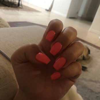 MJ Nails Spa - Short coffin shape - Nail Salons Near Me - Henderson, Nevada