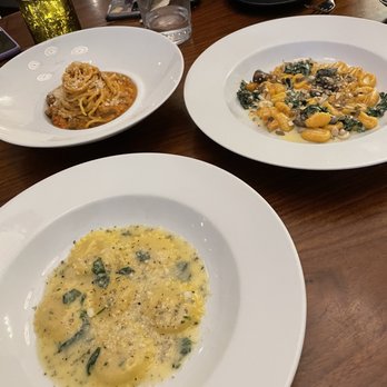 Persimmon - Pastas! Bolognese (top left), gnocchi (top right), ravioli (bottom) - New American Near Me - Providence, Rhode Island Persimmon - Pastas! Bolognese (top left), gnocchi (top right), ravioli (bottom) - New American Near Me - Providence, Rhode Island