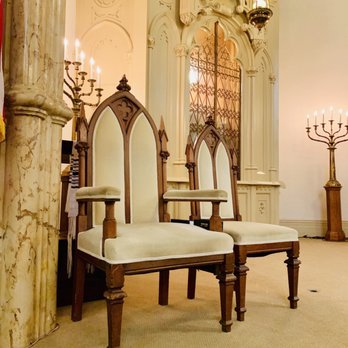 Congregation Mickve Israel - Neo Gothic chairs. - Synagogues Near Me - Savannah, Georgia