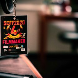ShadowCast Productions and Talent Studios - Filmmaker badge from one of our screenings