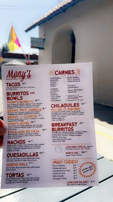 Menu photo 2 Mony's Mexican Food Santa Barbara, CA Menu photo 2 Mony's Mexican Food Santa Barbara, CA
