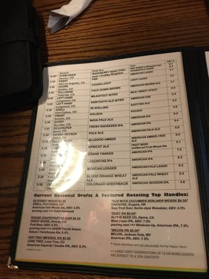 Menu photo 4 Highland Tavern Denver, CO