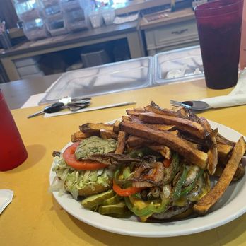 Twede's Cafe - Fajita burger with fresh cut fries - American Near Me - North Bend, Washington