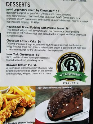 Menu photo 4 Bennigan's Elgin, IL