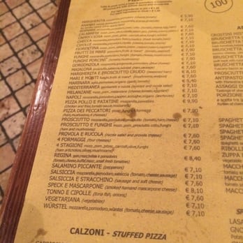 Osteria de' Peccatori - Pizza menu - Pizza Near Me - Florence, FI