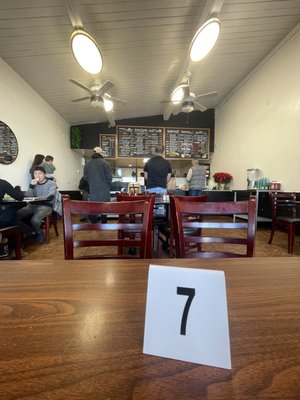 Photo of K's Crepes & Cafe - Sunnyvale, CA, US. Not so lucky number... not sure what's going today at K's but they're extremely backed up.