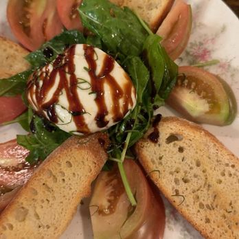 Sugar Water - Burrata with farm free heirloom tomatoes - Salad Near Me - Princess Anne, Maryland Sugar Water - Burrata with farm free heirloom tomatoes - Salad Near Me - Princess Anne, Maryland