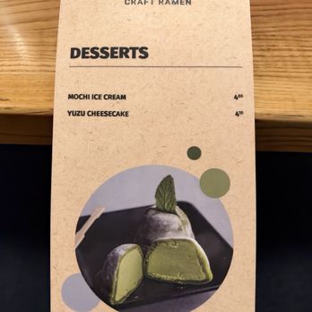 HiroNori Craft Ramen - Dessert menu - Ramen Near Me - Pasadena, California