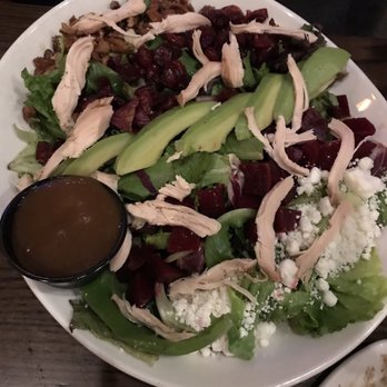 Matchbox Diner & Drinks - Beet and Goat Cheese Salad w/ chicken - New American Near Me - Grand Rapids, Michigan