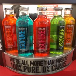 Fruity protein drinks.