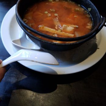 Zono Sushi - This is the soup that came with a dirty spoon. - Sushi Bars Near Me - Burbank, California Zono Sushi - This is the soup that came with a dirty spoon. - Sushi Bars Near Me - Burbank, California
