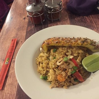 Thai Kitchen - Pineapple Fried Rice just taste like stir fried rice with chucks of pineapples not very Thai authentic:( - Thai Near Me - Minturn, Colorado Thai Kitchen - Pineapple Fried Rice just taste like stir fried rice with chucks of pineapples not very Thai authentic:( - Thai Near Me - Minturn, Colorado