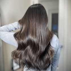 Luna & Luxe Salon - Natural dark brown balayage