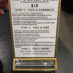 Lunch menu Lunch menu