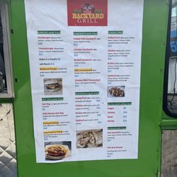 The Backyard Grill - Menu