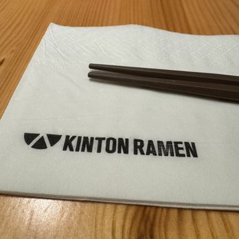 KINTON RAMEN MARINE GATEWAY - napkin with chopstick - Ramen Near Me - Vancouver, British Columbia KINTON RAMEN MARINE GATEWAY - napkin with chopstick - Ramen Near Me - Vancouver, British Columbia