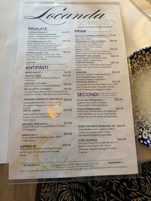 Menu photo 1 Locanda Sorrento Campbell, CA Menu photo 1 Locanda Sorrento Campbell, CA