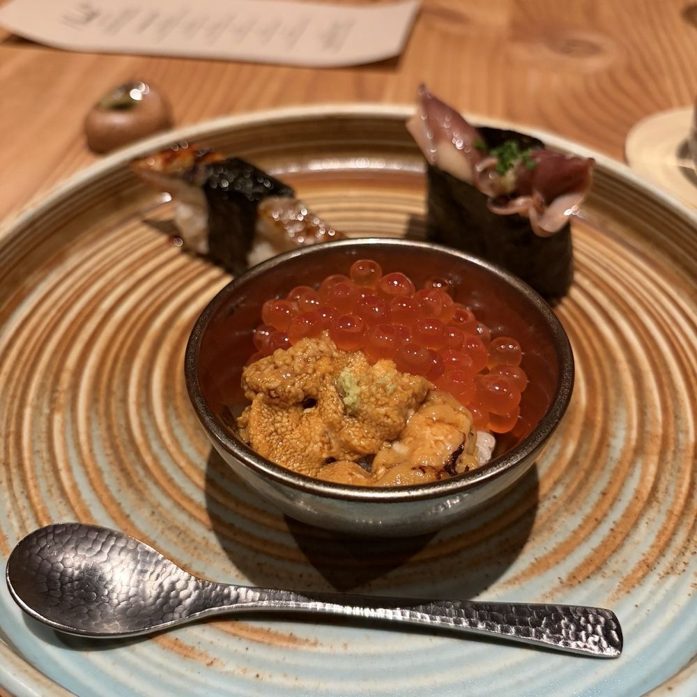 Hinata - uni, salmon roe, squid - Sushi Bars Near Me - San Francisco, California Hinata - uni, salmon roe, squid - Sushi Bars Near Me - San Francisco, California