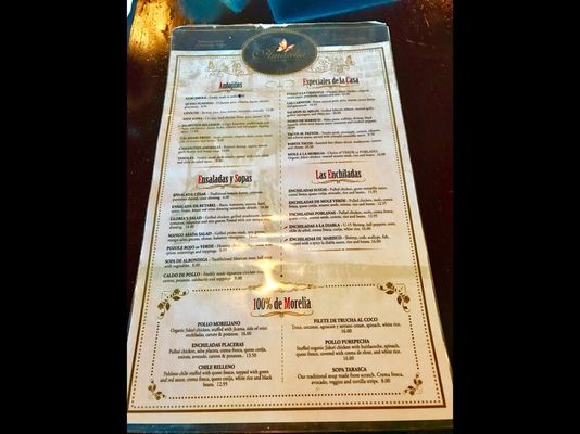 Menu photo 8 Amorelia Mexican Cafe Costa Mesa, CA