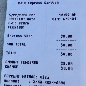 RJ's Express Carwash - $8 basic car wash, it was $7 three weeks ago - Car Wash Near Me - Redlands, California