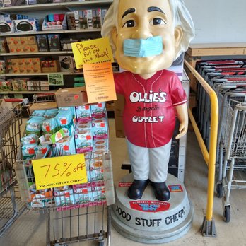 Ollie's Bargain Outlet - Ollie's embraces the mandate to wear masks...and so does its mascot. - Discount Store Near Me - Indianapolis, Indiana