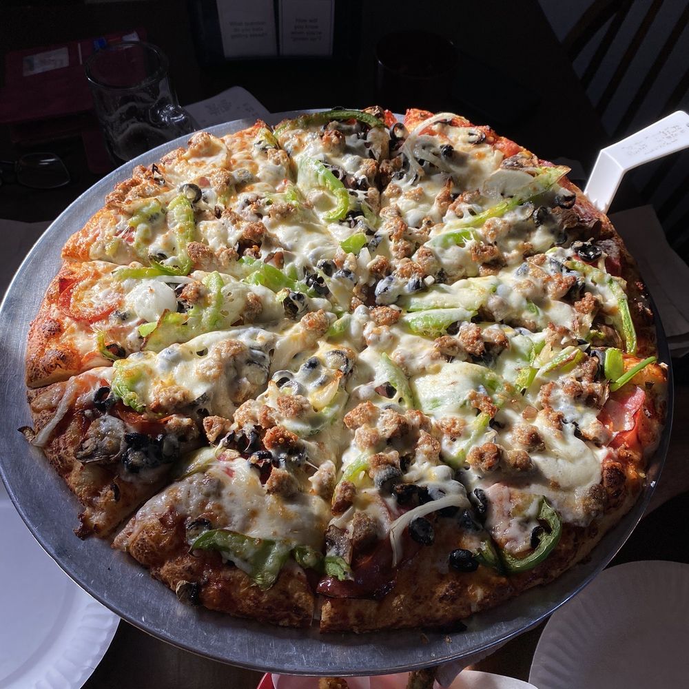 Caveman Cavey's Pizza - Combo pizza with an order of zucchini - Pizza Near Me - Frazier Park, California Caveman Cavey's Pizza - Combo pizza with an order of zucchini - Pizza Near Me - Frazier Park, California