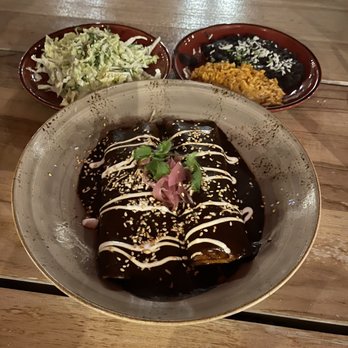 Mole Mexican Kitchen - Mole enchiladas with slaw - Mexican Near Me - Sedona, Arizona Mole Mexican Kitchen - Mole enchiladas with slaw - Mexican Near Me - Sedona, Arizona