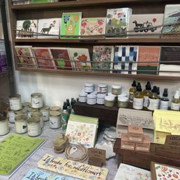 Cute collection of cards in the store