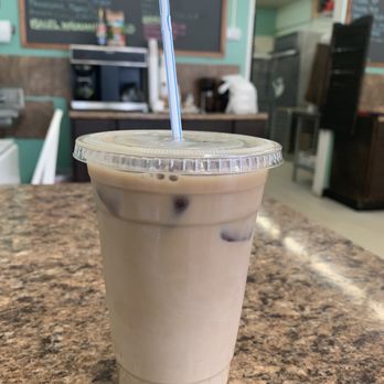 Latsis Bakery - a cold beverage in a plastic cup - Bakeries Near Me - Genoa, Illinois