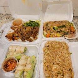 Thanh Linh Vietnamese Restaurant - Grilled pork vermicelli, thin rice noodles with beef, pork fried rice, tofu spring rolls