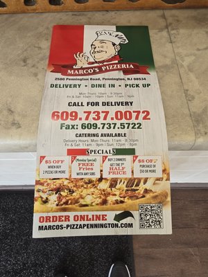 Menu photo 3 Marco's Pizza Pennington, NJ