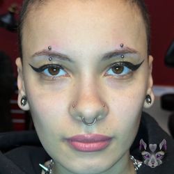 Route Lisbon Piercing & Jewelry Shop - Double Eyebrow and Double Nostril Piercings by our bodypiercer Ana Bernardo