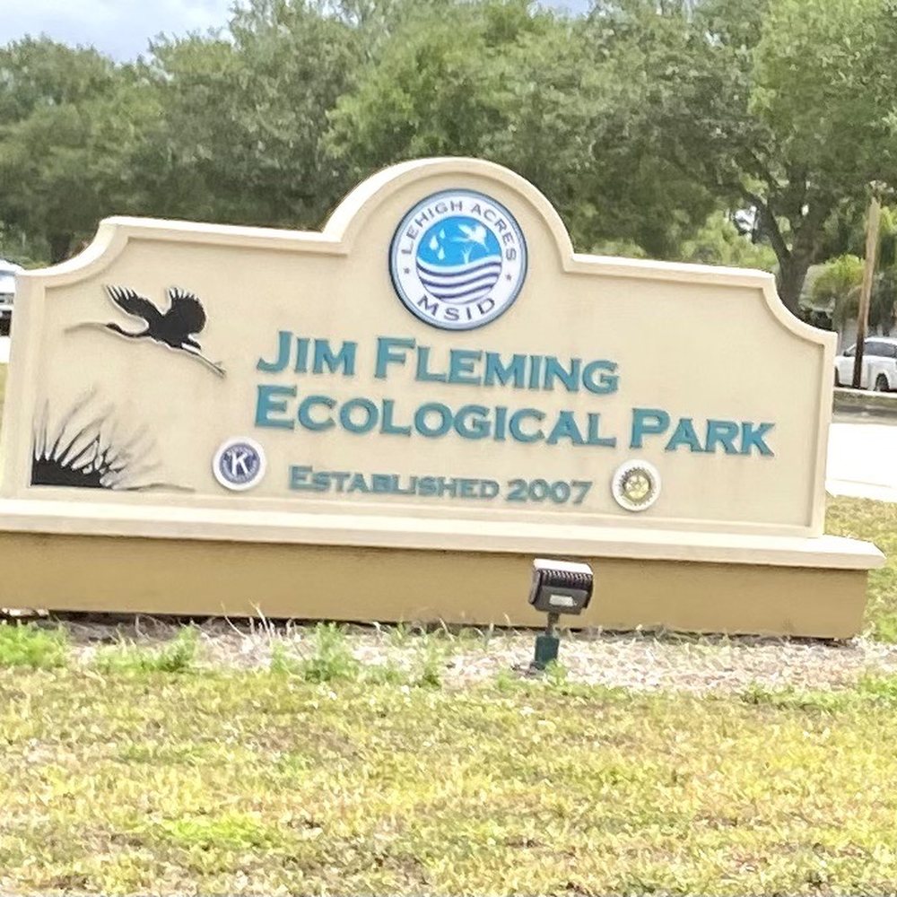 Jim Fleming Ecological Park - Sign to the entrance - Parks Near Me - Lehigh Acres, Florida Jim Fleming Ecological Park - Sign to the entrance - Parks Near Me - Lehigh Acres, Florida