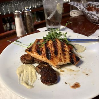 The Black Cat Tavern - Salmon with potatoes - Seafood Near Me - Hyannis, Massachusetts
