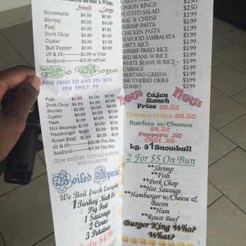 Citi Seafood - Inside of menu - Southern Near Me - Harvey, Louisiana