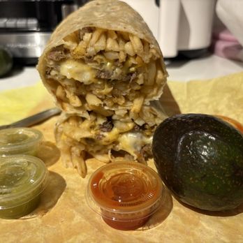 Deiberto's Mexican Restaurant - California Burrito ~ $13.95 Comes with meat, french fries & cheese. Pico de gallo is $2.95 extra! Avocado from my pantry. - Mexican Near Me - Oceanside, California Deiberto's Mexican Restaurant - California Burrito ~ $13.95 Comes with meat, french fries & cheese. Pico de gallo is $2.95 extra! Avocado from my pantry. - Mexican Near Me - Oceanside, California