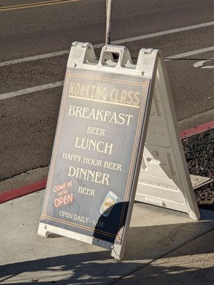 Menu photo 1 Working Class San Diego, CA Menu photo 1 Working Class San Diego, CA