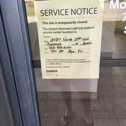 Labcorp - Location is currently closed. Alternate location takes forever!