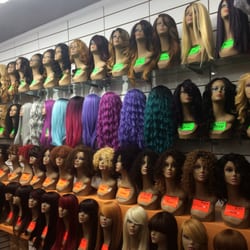 La Bella Beauty Supply - Colorful wigs say something there.