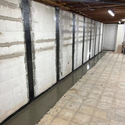 Caln Concrete & Waterproofing - French drain and carbon fiber strapping