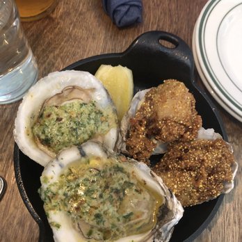 Voyager - The ever so tasty baked oyster and fried oyster (the only thing that was good off of our $90 bill) - Seafood Near Me - Ferndale, Michigan Voyager - The ever so tasty baked oyster and fried oyster (the only thing that was good off of our $90 bill) - Seafood Near Me - Ferndale, Michigan