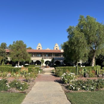 Bouquet Restaurant - Restaurant and hotel. We're seated underneath the arches. - New American Near Me - Temecula, California