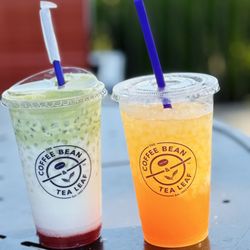 The Coffee Bean & Tea Leaf - My bff brought me a strawberry matcha yay she got her mango tea. thank you so much :)