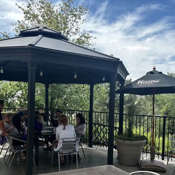Cliff Dining Pub - Most tables had umbrellas but this is a gazebo where.you can dine. - Sushi Bars Near Me - Draper, Utah