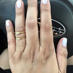 Envy Nails & Spa - Gel manicure in a light color for warmer weather by Heather :)