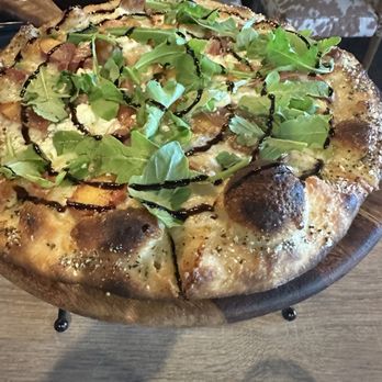 RANGE kitchen & tap - Peach goat cheese, and mozzarella pizza - New American Near Me - Roseville, California RANGE kitchen & tap - Peach goat cheese, and mozzarella pizza - New American Near Me - Roseville, California