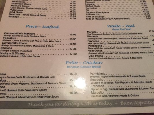 Menu photo 6 Franco's Italian Restaurant Norfolk, VA